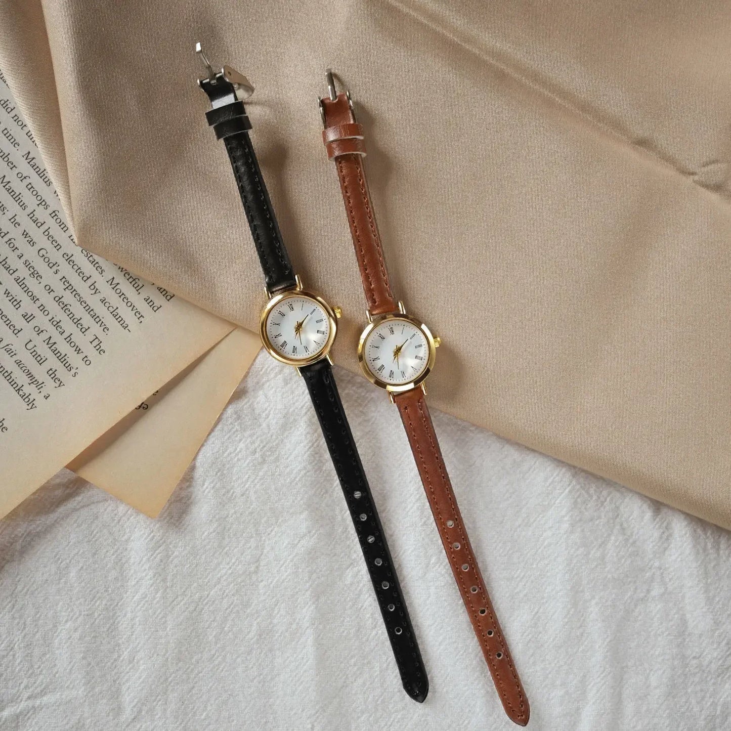 “Noir & Ivory” Slim Watch